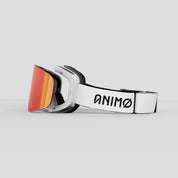 ANIMØ Icebear witte skibril magnetische lens | weiße Skibrille Wechselglas