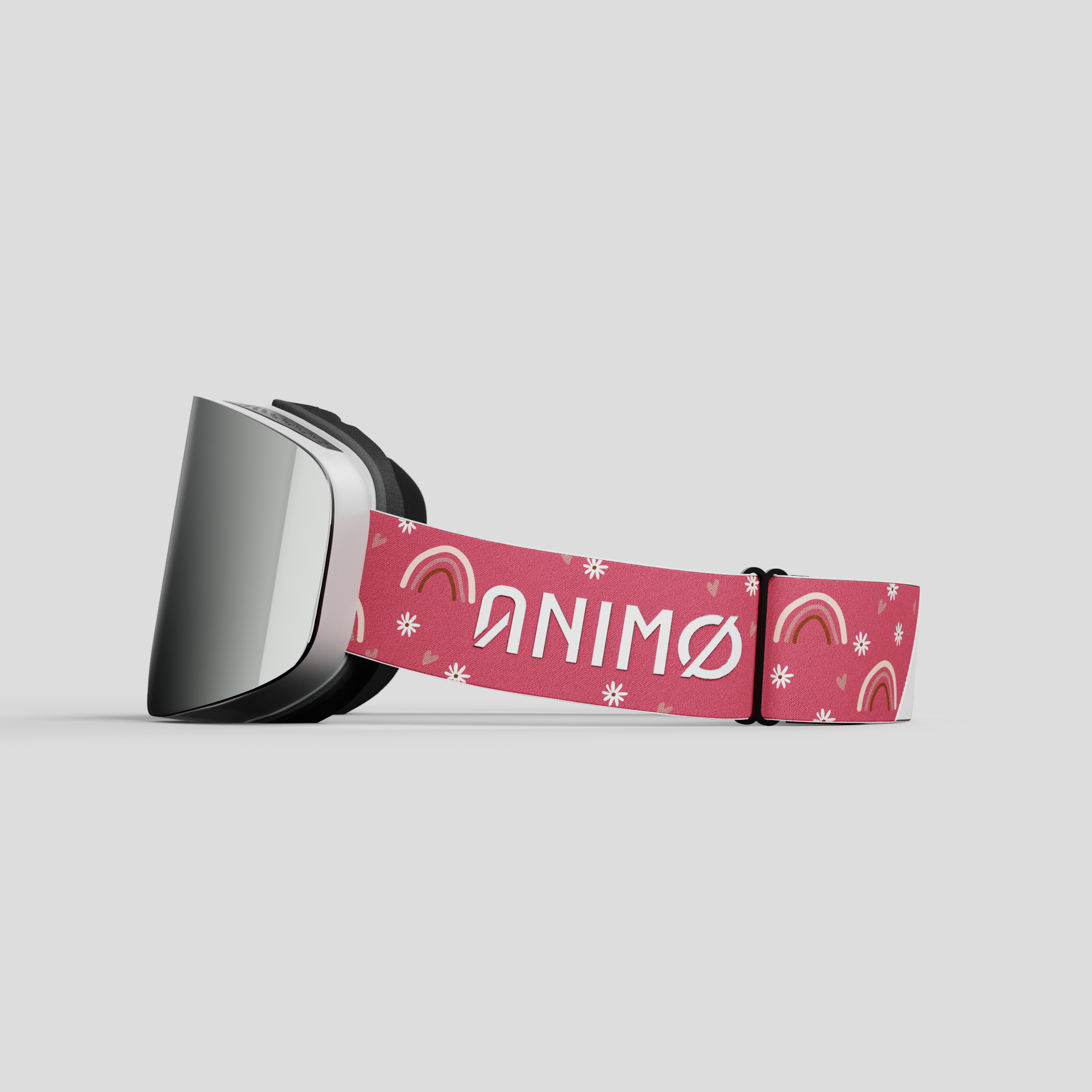 ANIMØ Rainbow kinder skibril roze | Kinderskibrille rosa