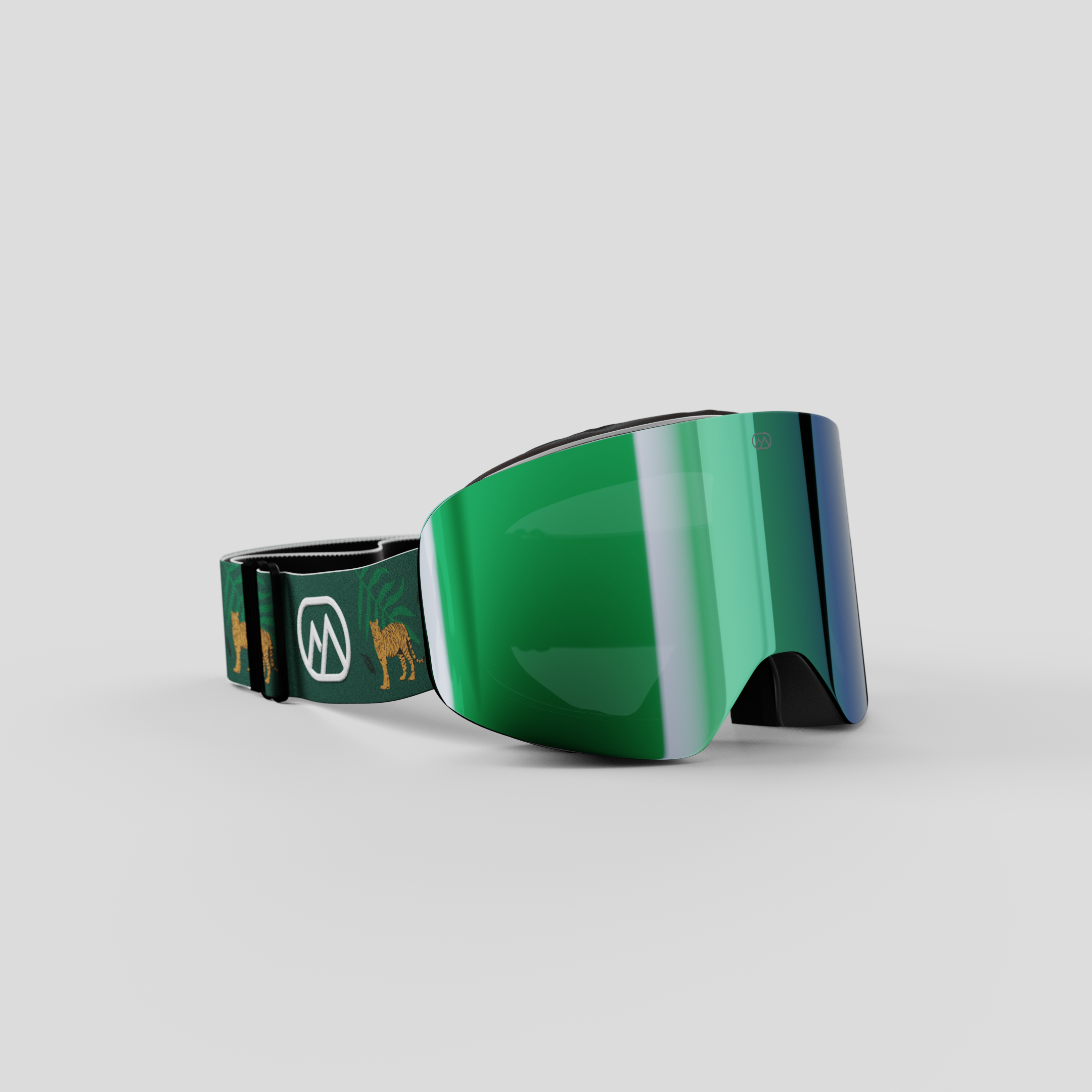 ANIMØ Tiger skibril kinderen groen | Skibrille Kinder grün
