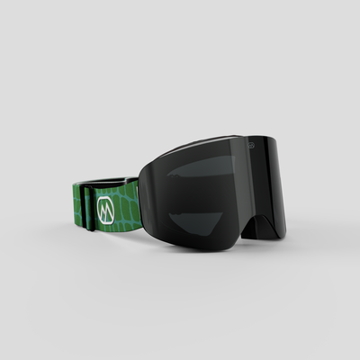 Skibril groen#lenskleur_zwart
