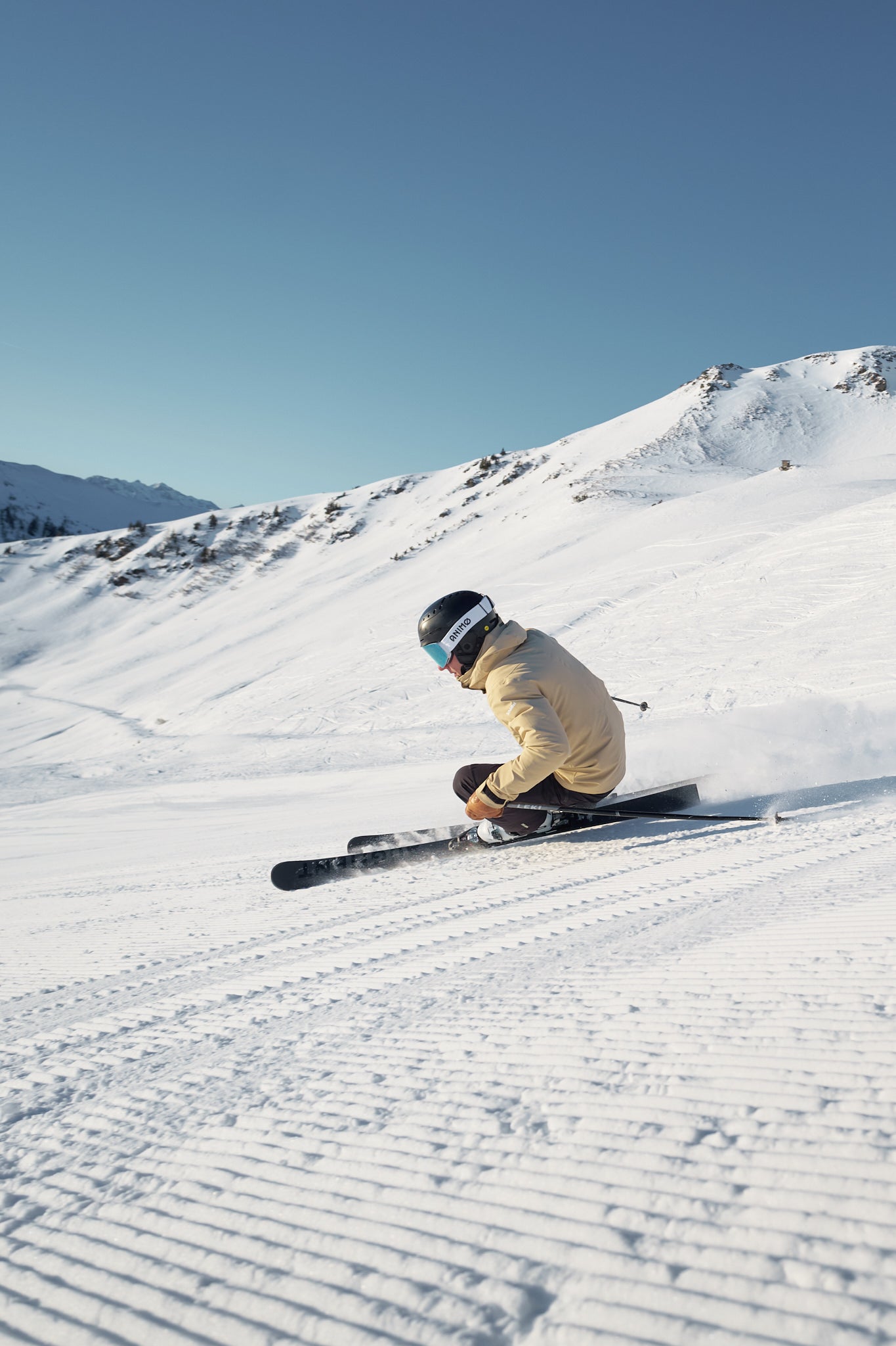 ANIMØ ORIGINAL skibrillen skiër op piste | ORIGINAL Skibrillen Skifahrer auf Skipiste