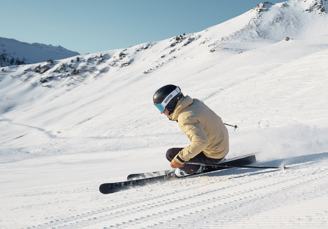 ANIMØ ORIGINAL skibrillen skiër op piste | ORIGINAL Skibrillen Skifahrer auf Skipiste