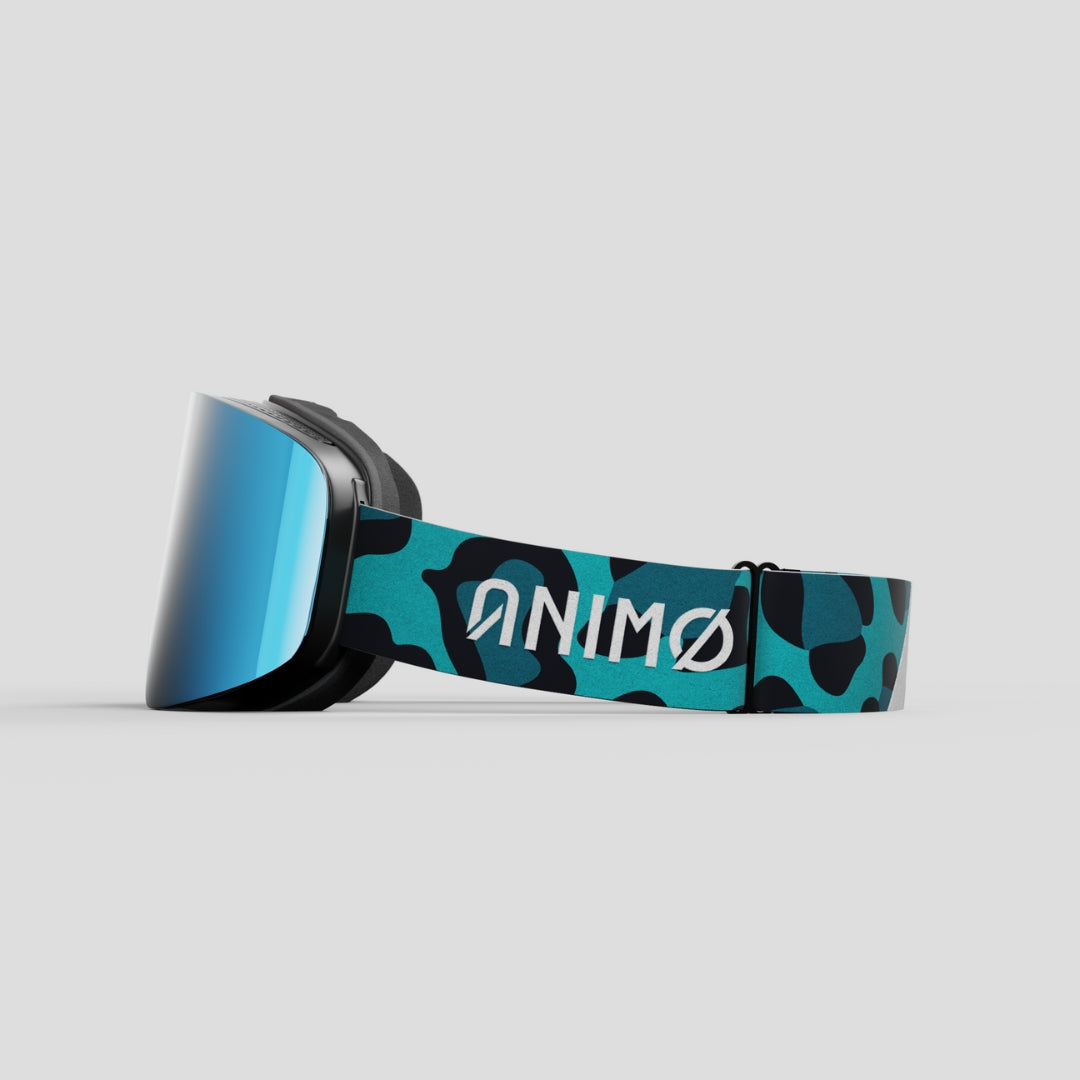ANIMØ Blue Leopard anti-fog blauw | Skibrille blau Anti-Fog
