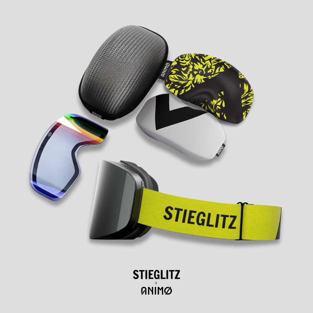 ANIMØ The Hornet complete skibril set met extra Rainbow lens, lensbeschermers en hardcase | The Hornet Skibrillen-Set mit extra Rainbow Linse, Linsenschutz und Hardcase