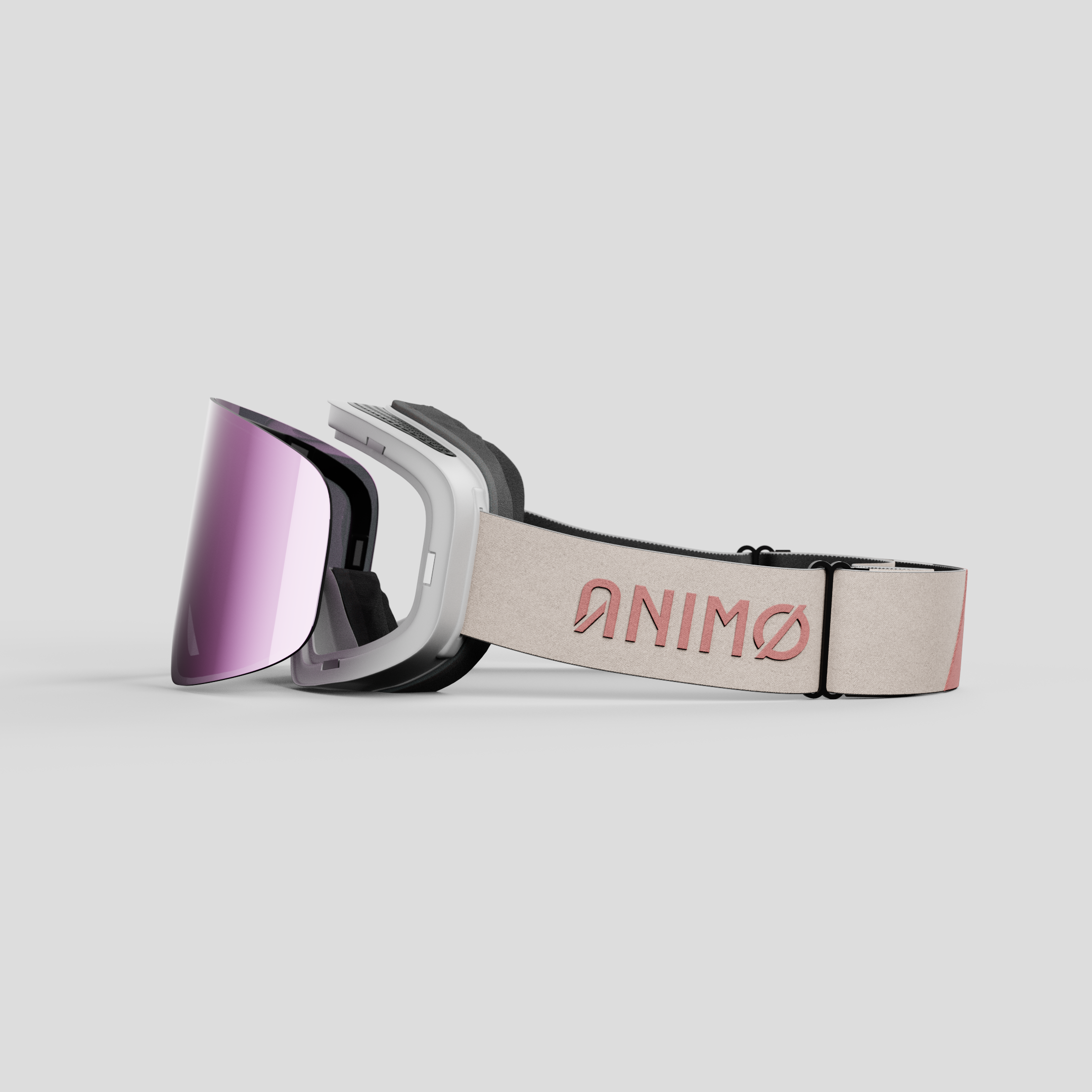 ANIMØ Coral Fox beige-roze skibril magnetische lens| beige-rosa Skibrille Wechselglas