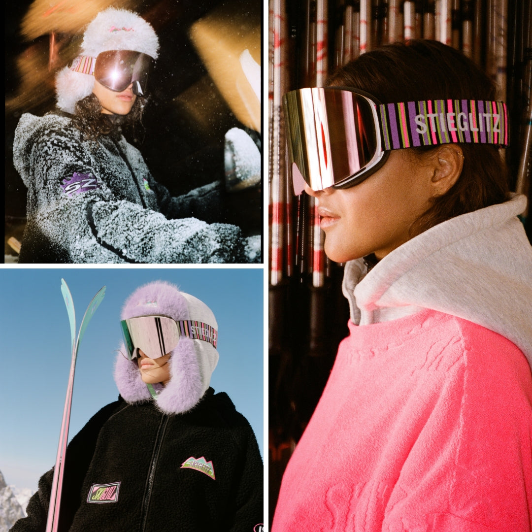 ANIMØ The Chameleon skibril met roze lens | STIEGLITZ x ANIMØ Skibrille mit rosa Linse