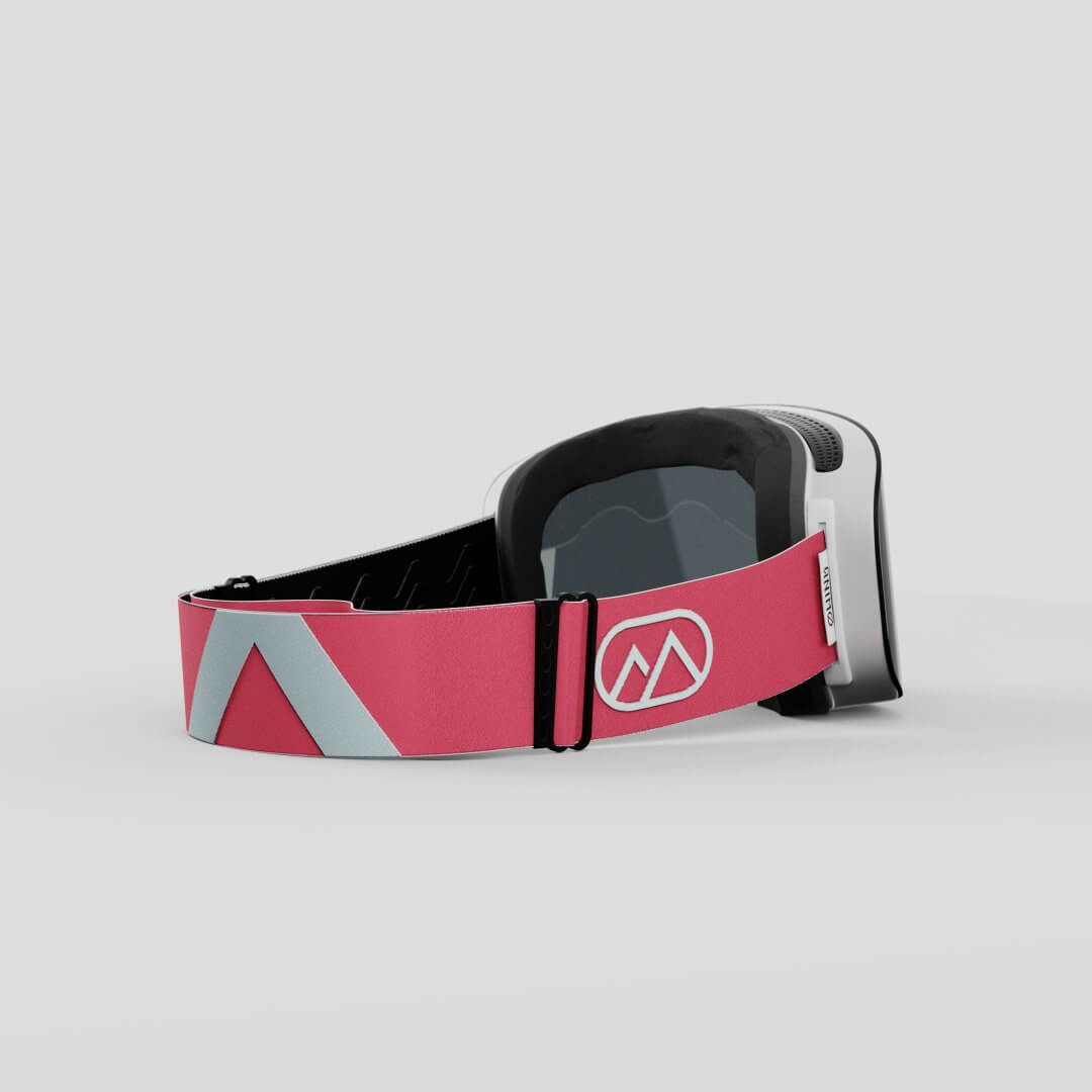 Skibril roze#lenskleur_zilver