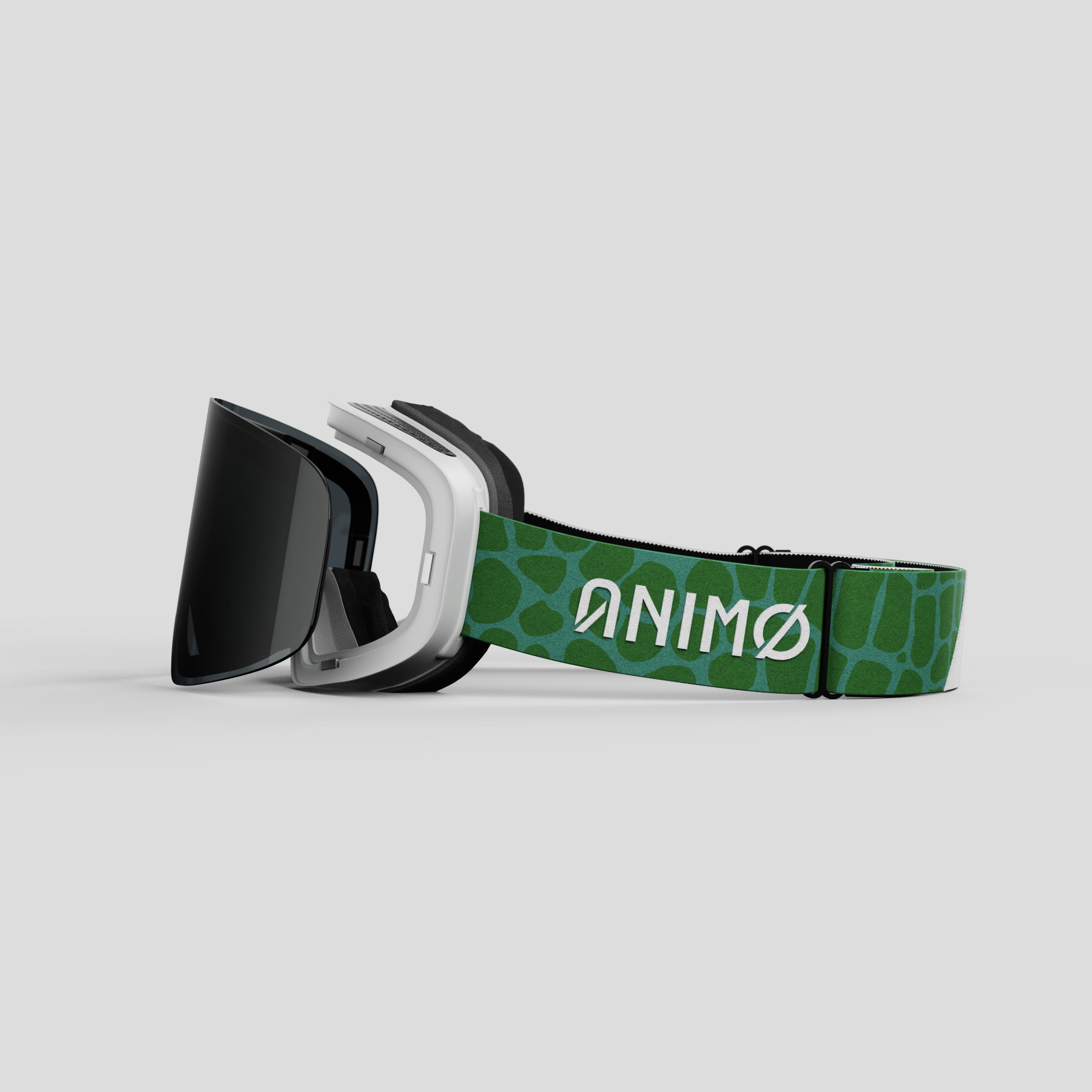 Skibril groen#lenskleur_zwart