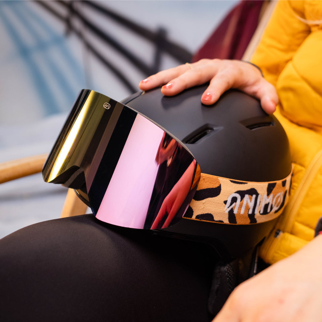 Skibril dames#lenskleur_roze